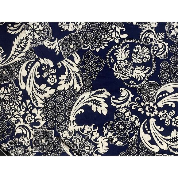 NWT Michael Lauren Kyle Paisley Navy and White long sleeved dress size Medium - Picture 4 of 9